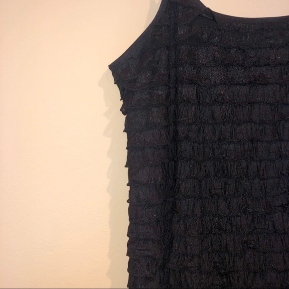 FREE PEOPLE Black Ruffled Bodycon Dress, NWT - Picture 5 of 7